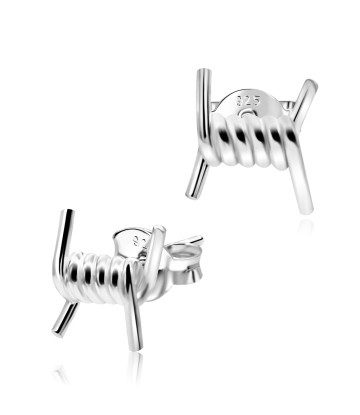 Twisted Wire Silver Stud Earrings STS-1501